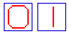 Obr. 2.1 - Vzory slic 0 a 1 pouit pro uen st